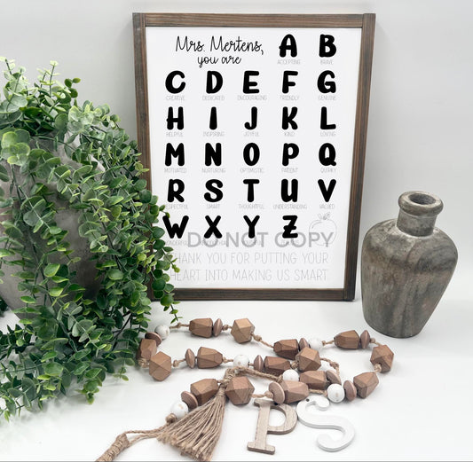 Teacher You Are - Wood Sign