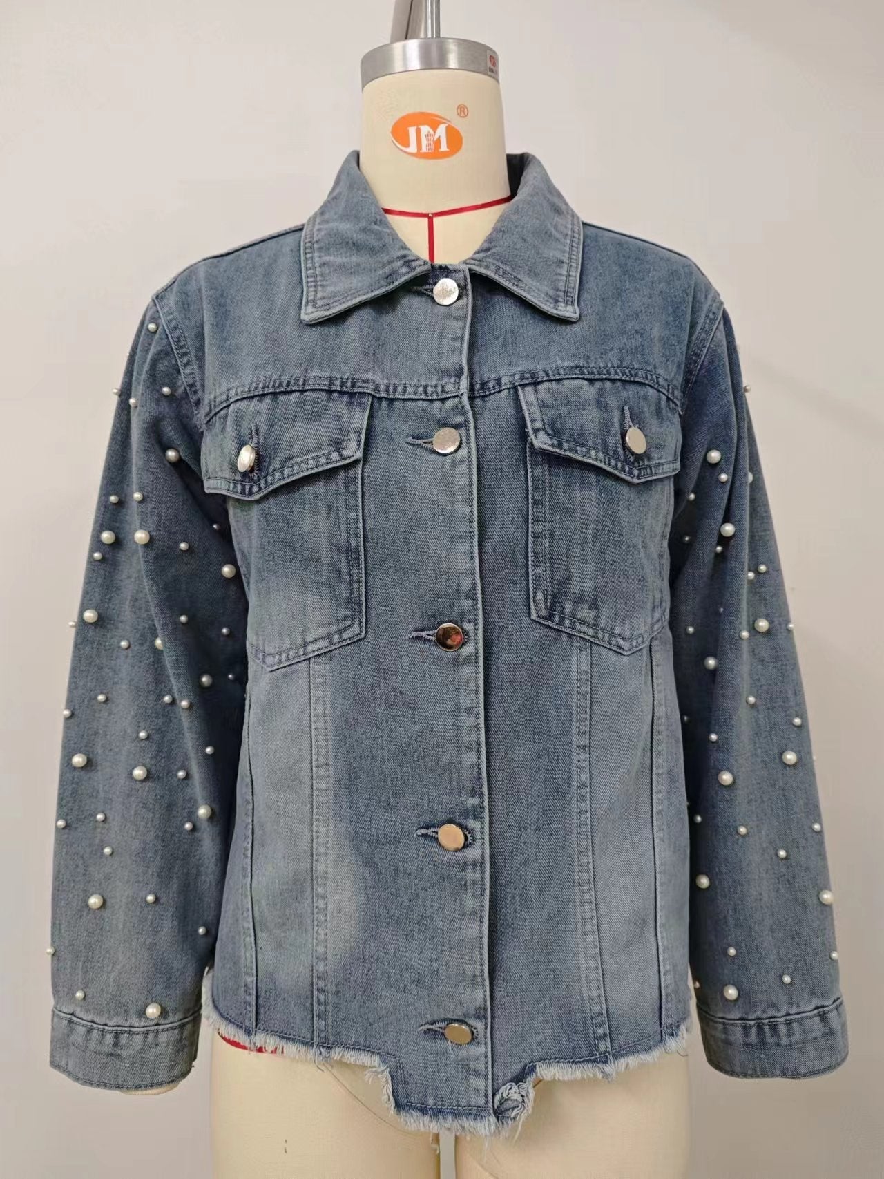 PREORDER: The Camila Pearl Embellished Jean Jacket 1.13.25