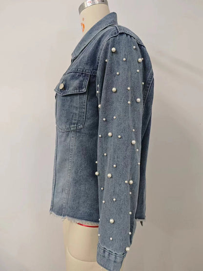 PREORDER: The Camila Pearl Embellished Jean Jacket 1.13.25