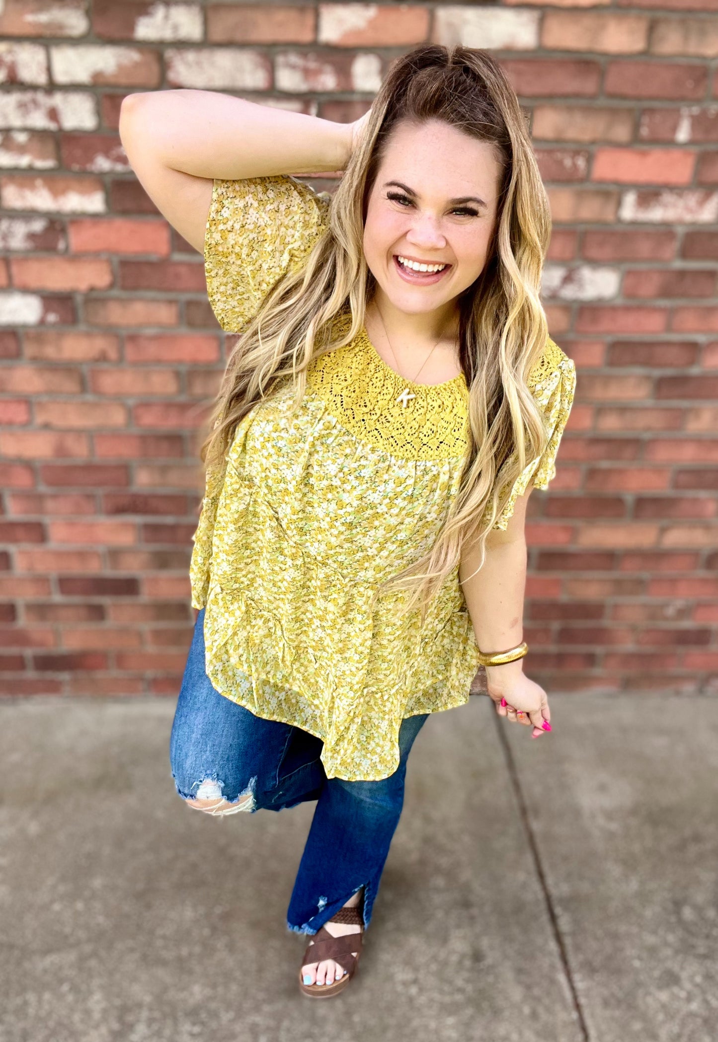 READY TO SHIP: SMALL & MEDIUM - Brianna Top - Yellow