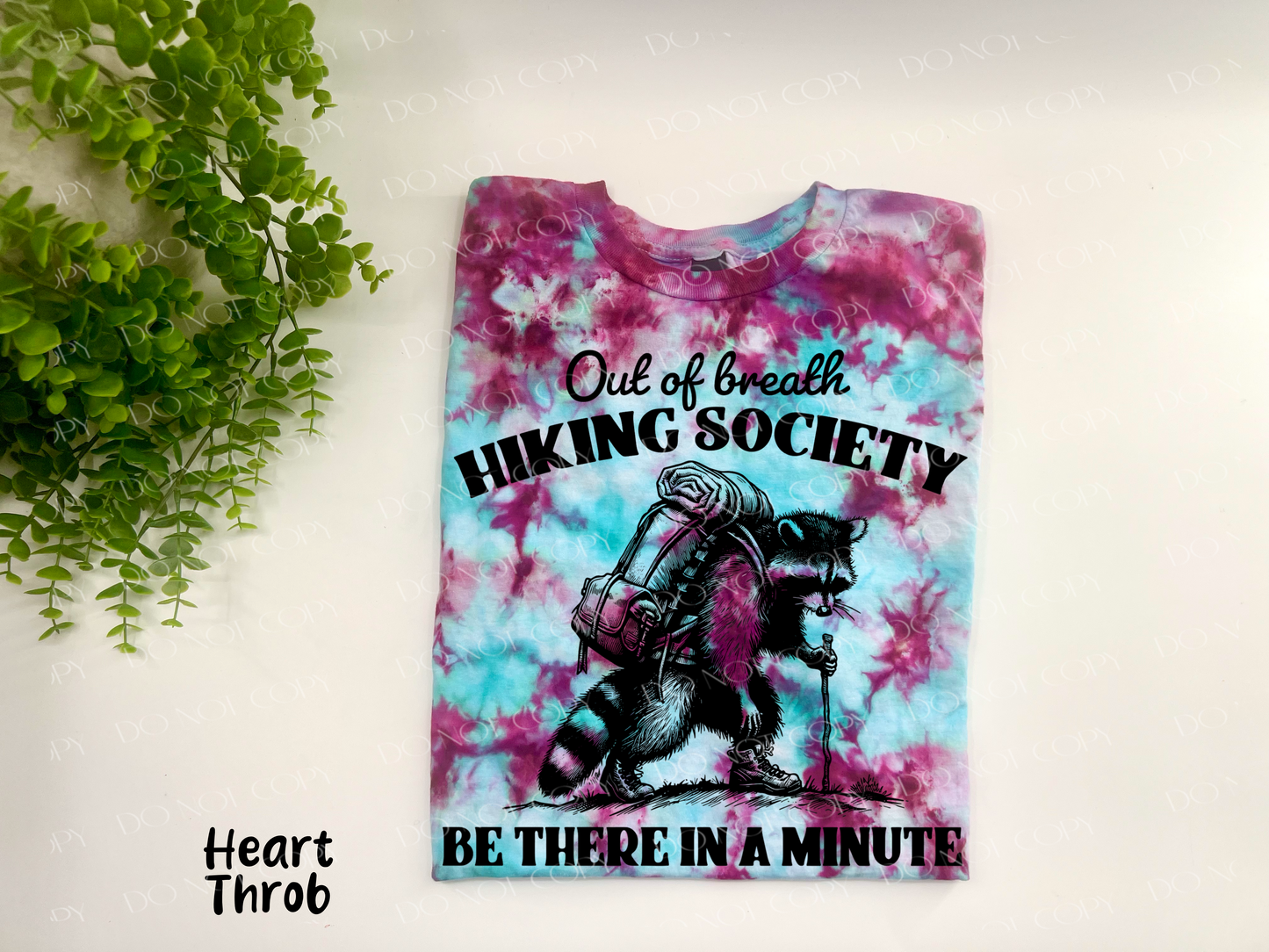 Out Of Breath Hiking Society - Heart Throb Ice Dye TSHIRT - YOUTH & ADULTp