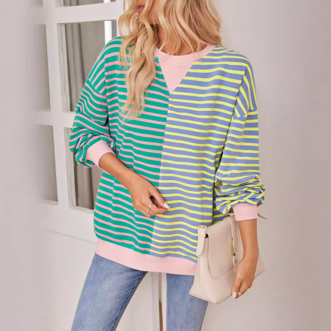 PREORDER: The Finley Split Retro Stripe Sweater 1.13.25