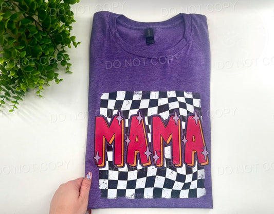 #230 - ONE LEFT - Mama Retro Checkered - DIRECT TO FILM PRINT ONLY