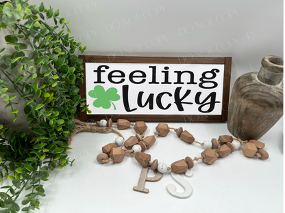 Feeling Lucky Shamrock - Wood Sign