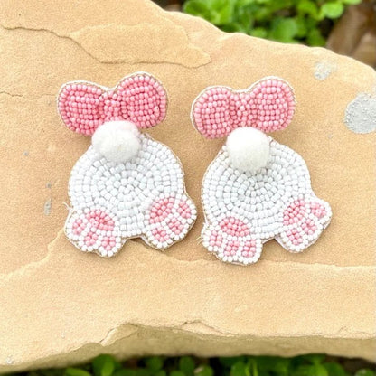 RTS Easter Hand Beaded Earrings