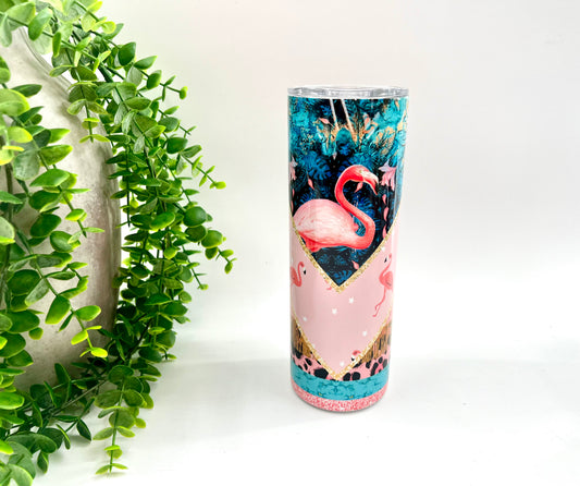 Glamorous Flamingo V Split - 20 oz Tumbler