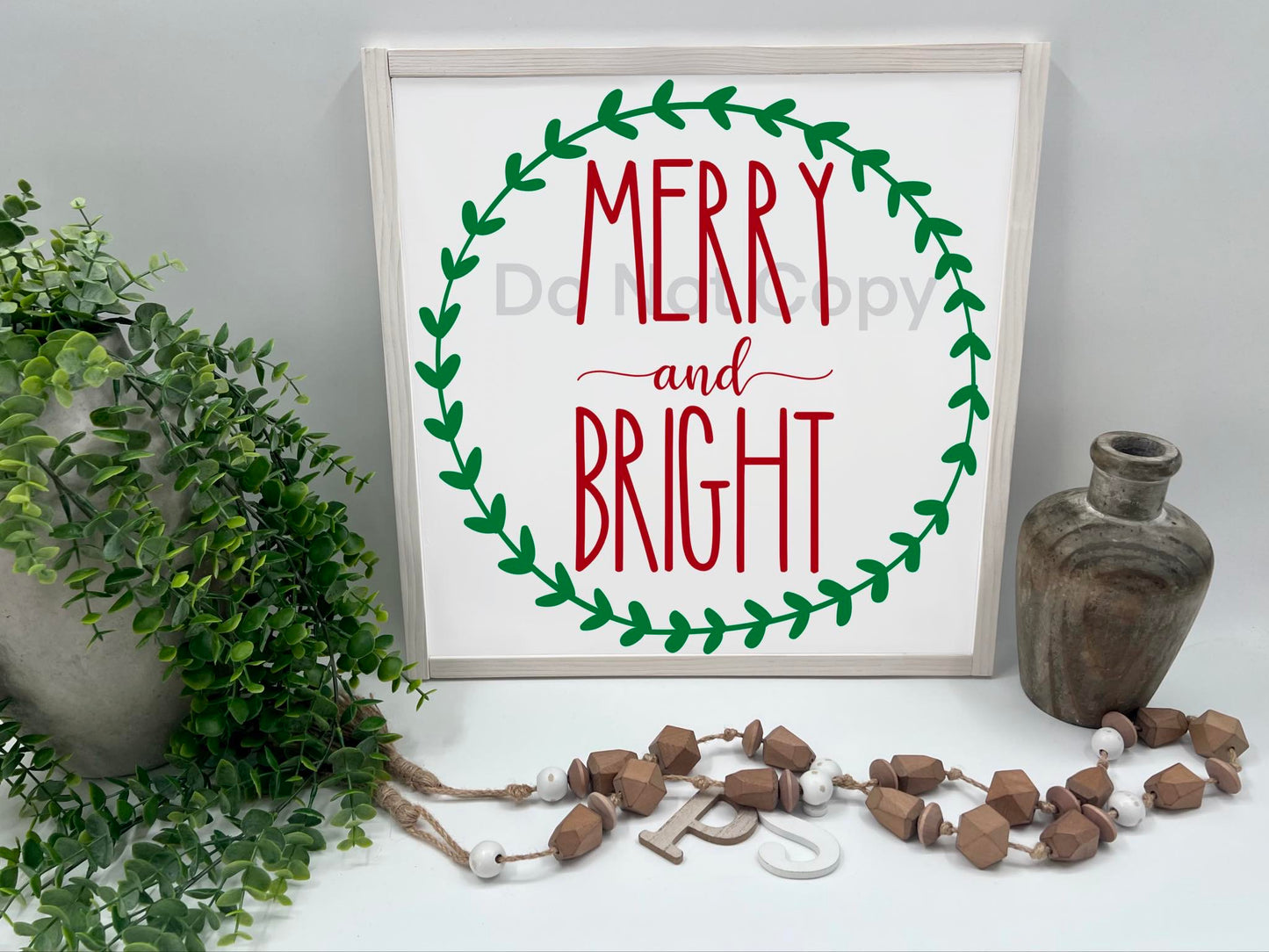 Merry And Bright Colored - Wood Sign