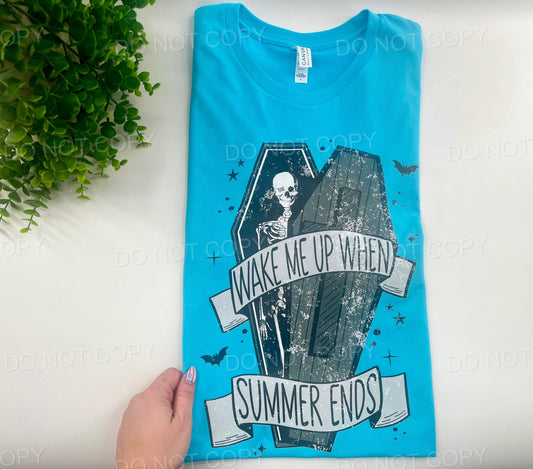 Wake Me Up When Summer Ends Coffin - Custom