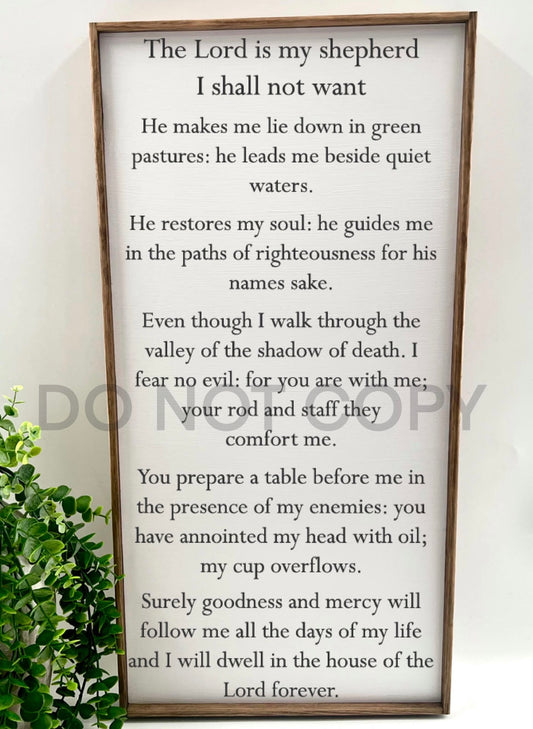 The Lord Is My Shepherd - Wood Sign