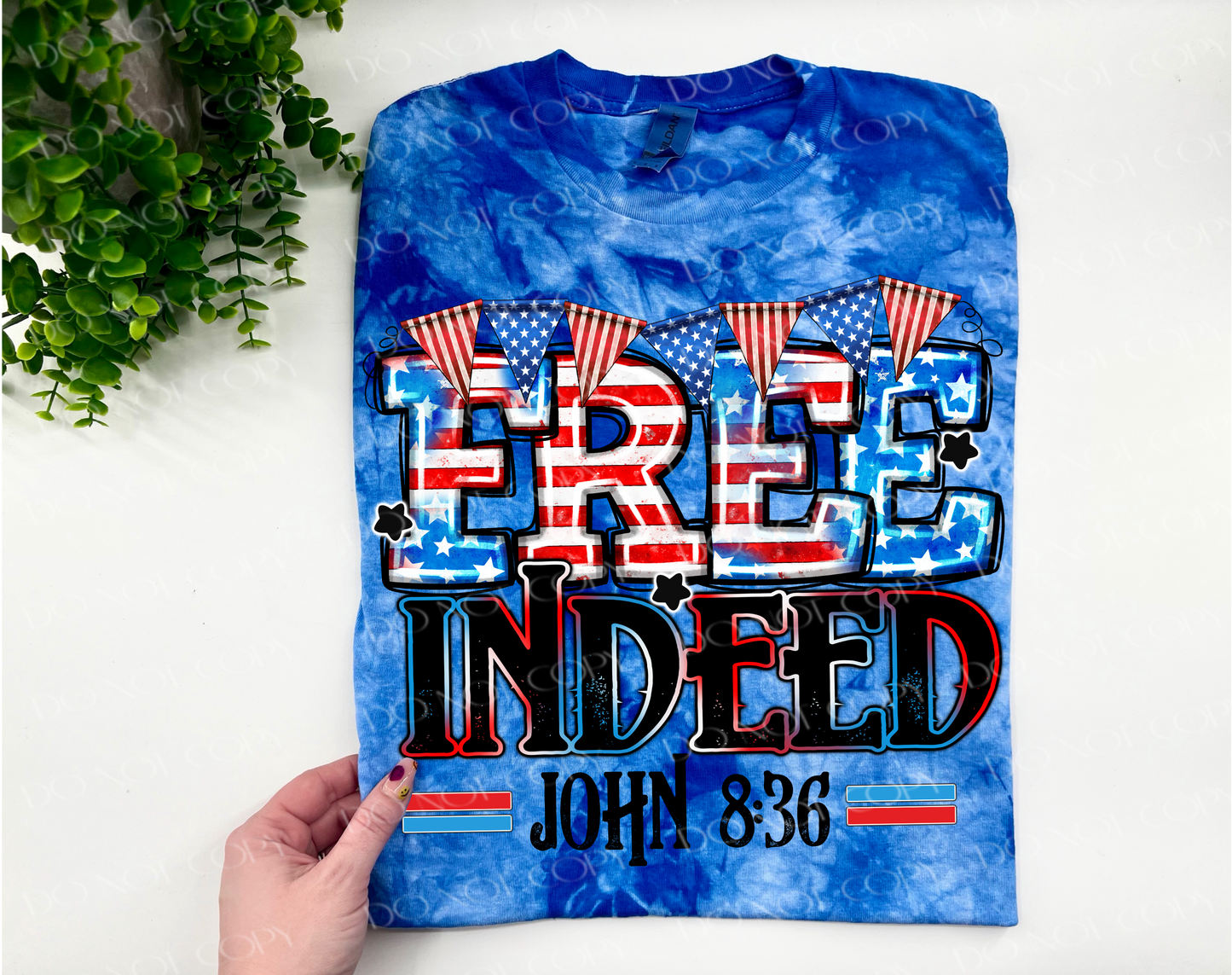 Free Indeed Americana - Royal Crystal Dyed Tshirt