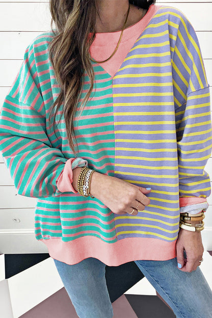 PREORDER: The Finley Split Retro Stripe Sweater 1.13.25