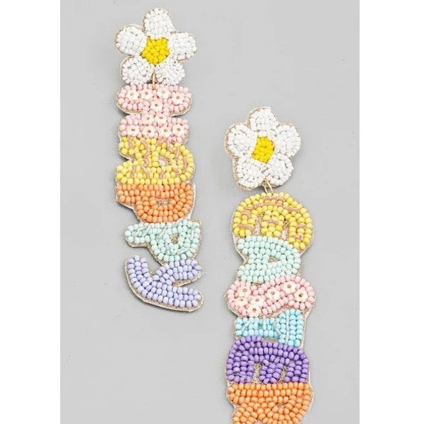 RTS Easter Hand Beaded Earrings