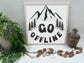 Go Offline Mountains - Wood Sign