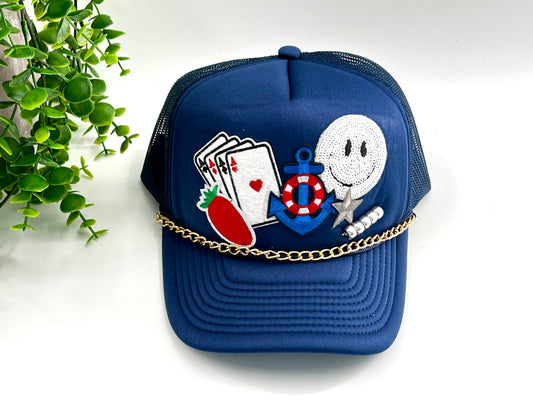 READY TO SHIP: Anchor Strawberry - Trucker Hat