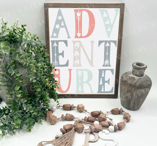 Adventure Neutral Colors - Wood Sign