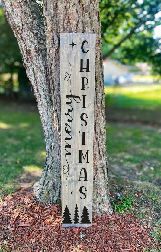 Merry Christmas Trees - Front Porch Sign
