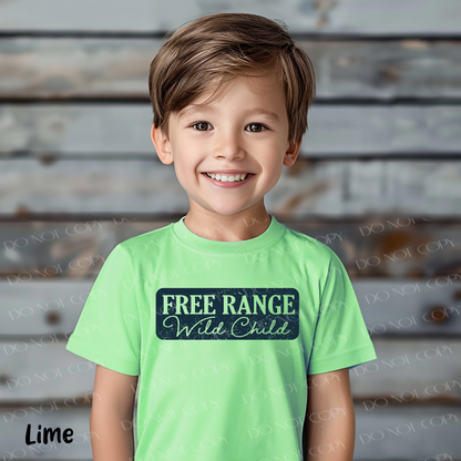 Free Range Wild Child Navy - YOUTH - Custom