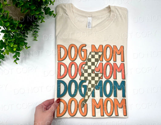 Dog Mom Stacked Leopard Bolt - Custom