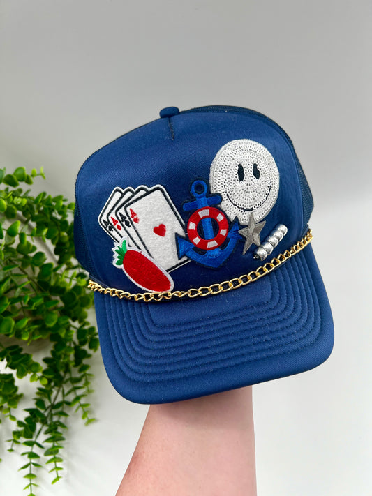 READY TO SHIP: Anchor Strawberry - Trucker Hat