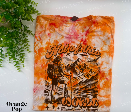 Not Of This World - Orange Pop Ice Dye TSHIRT - YOUTH & ADULT