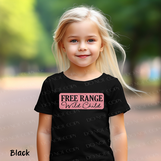 Free Range Wild Child Pink - YOUTH - Custom