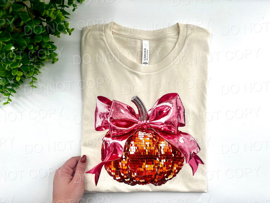 Faux Coquette Sequin Pumpkin - Custom