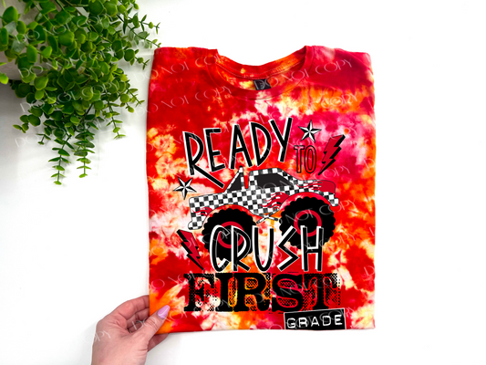 Ready To Crush **CUSTOM TITLES** - Inferno Ice Dye TSHIRT - YOUTH & ADULT