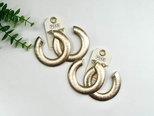 READY TO SHIP: Gold Wide Hoop Earrings