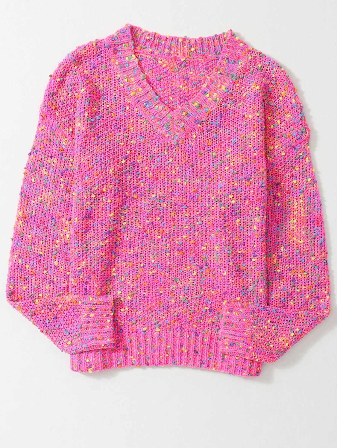 READY TO SHIP: SMALL - Pink Confetti Sweater