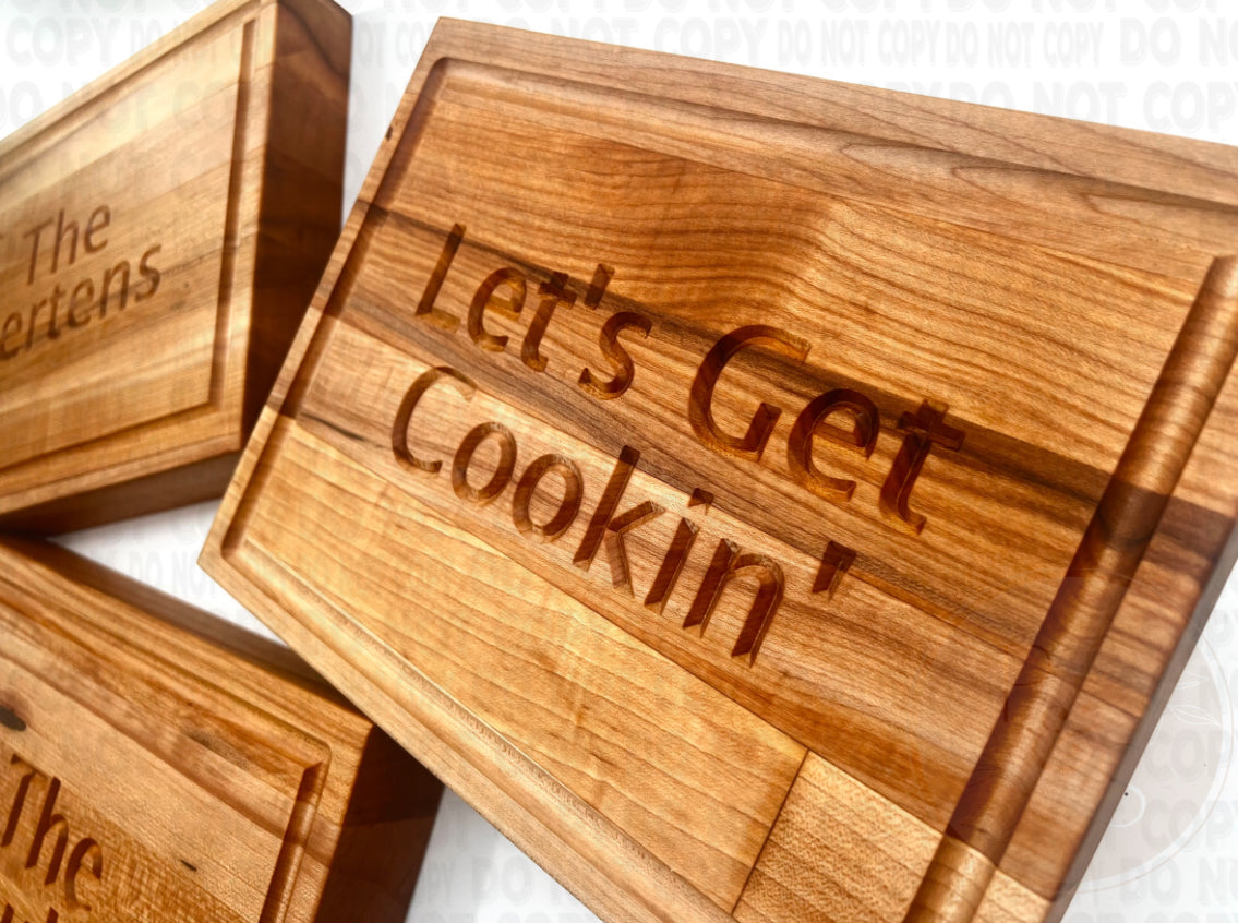 12x9x1.75” Engraved Cutting Board