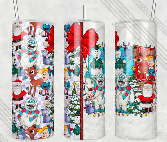 Rudolph Collage - 20 oz Tumbler