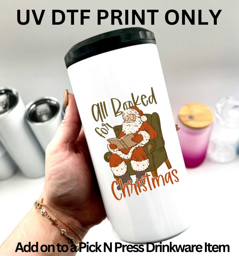 All Booked For Christmas - 3.5” UV Direct To Film Print