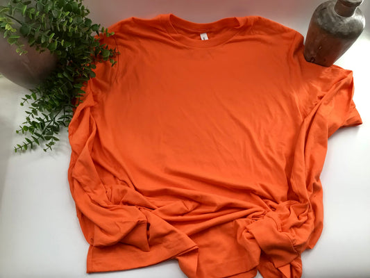 XL - Orange Long Sleeve - Bella Canvas