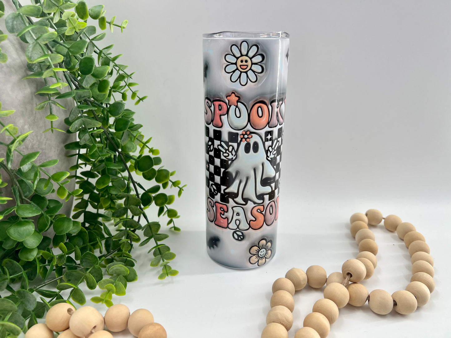 Spooky Season Faux Puff - 20 oz Tumbler