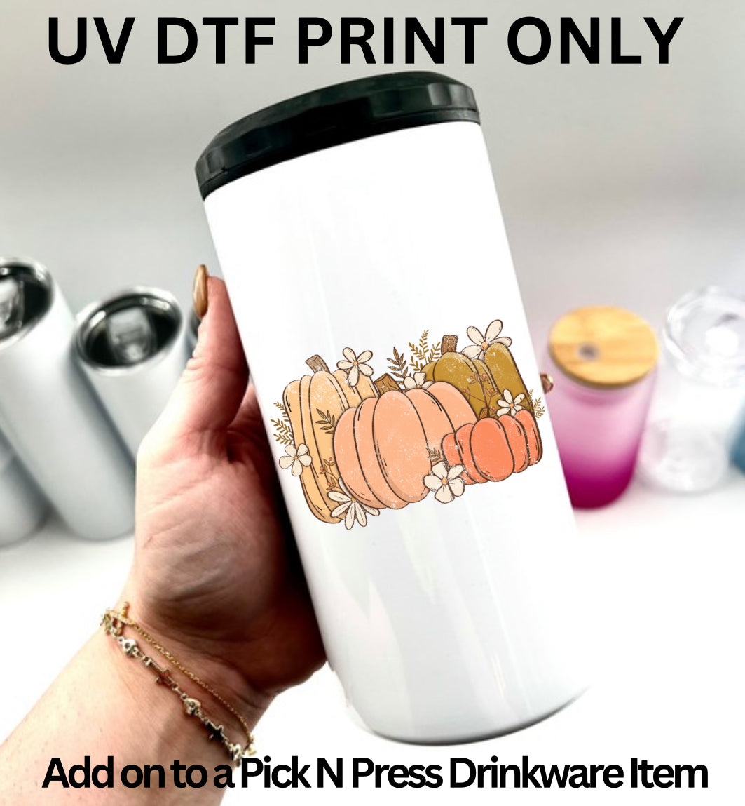 Orange Pumpkins - 3.5” UV Direct To Film Print