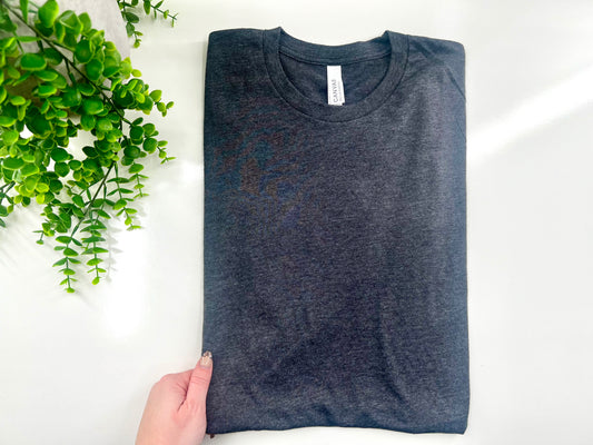 MEDIUM - Dark Heather Tshirt - Bella Canvas