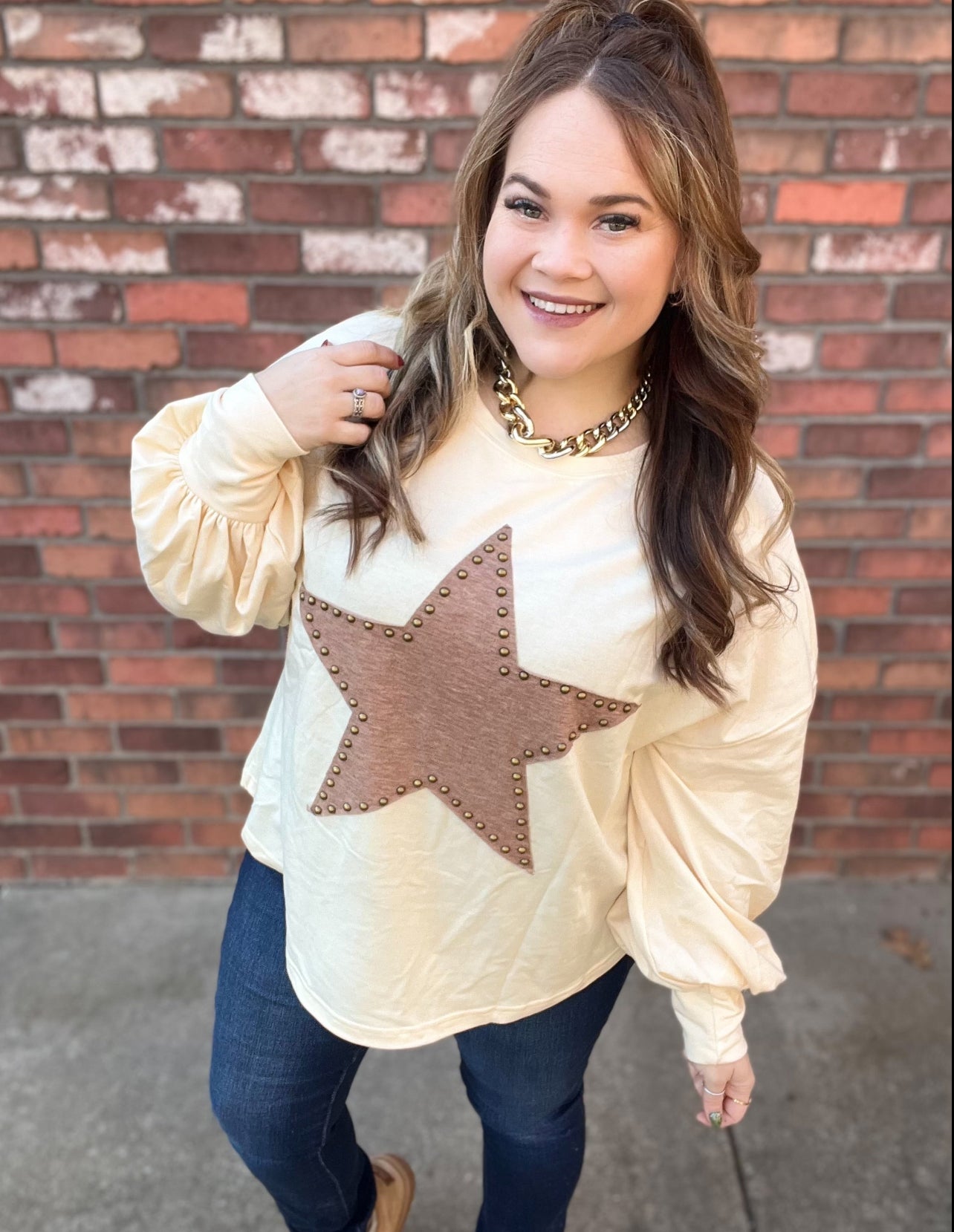 READY TO SHIP: XL - Star Studded Top