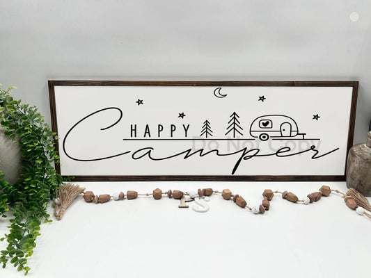 Happy Camper  - Wood Sign