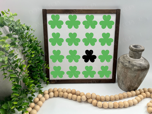 Shamrocks - Wood Sign