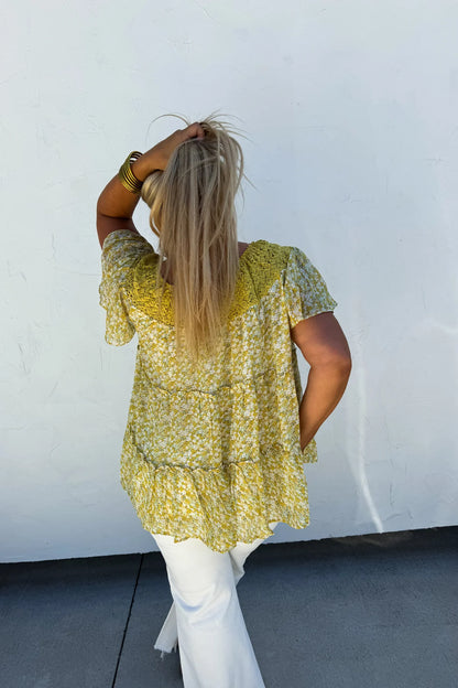 READY TO SHIP: SMALL & MEDIUM - Brianna Top - Yellow