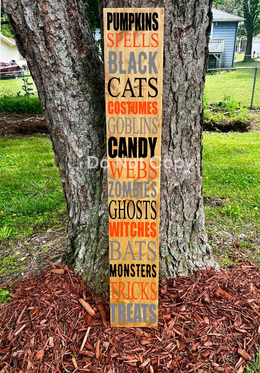 Halloween Words - Front Porch Sign