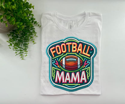 Football Mama Faux Patch  - Custom