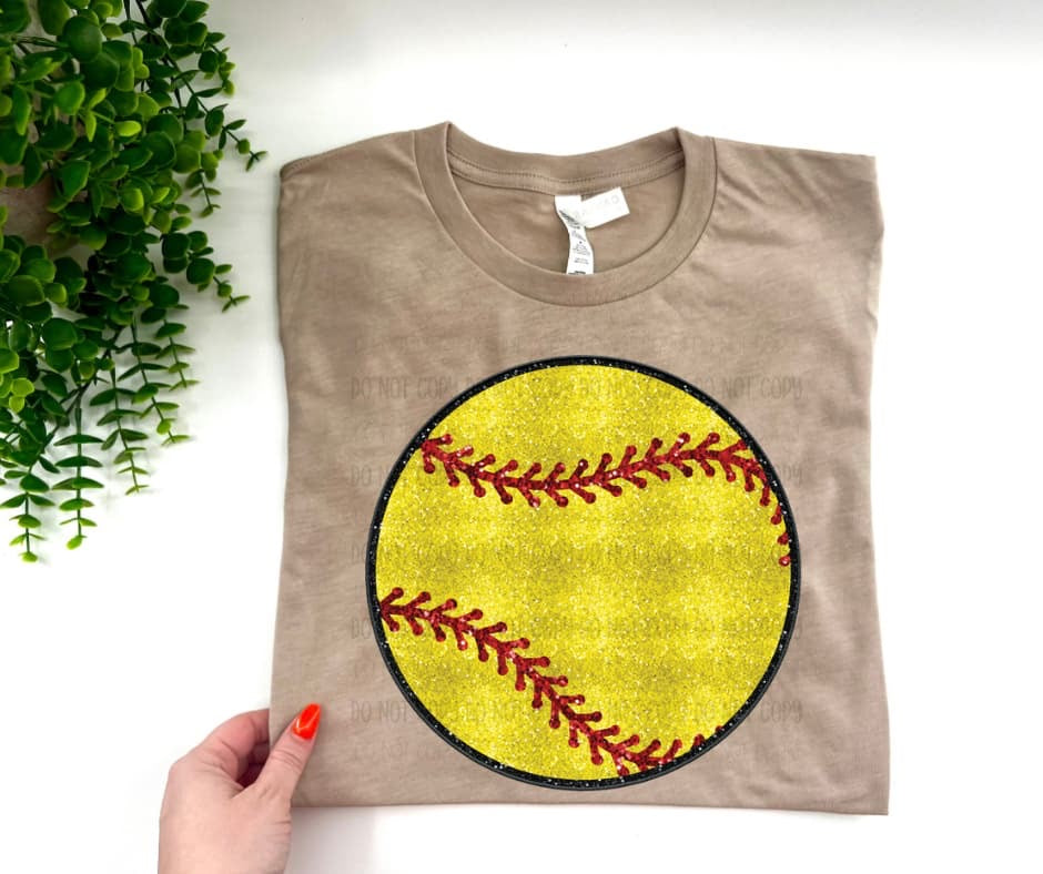 Softball Faux Sequin - Custom