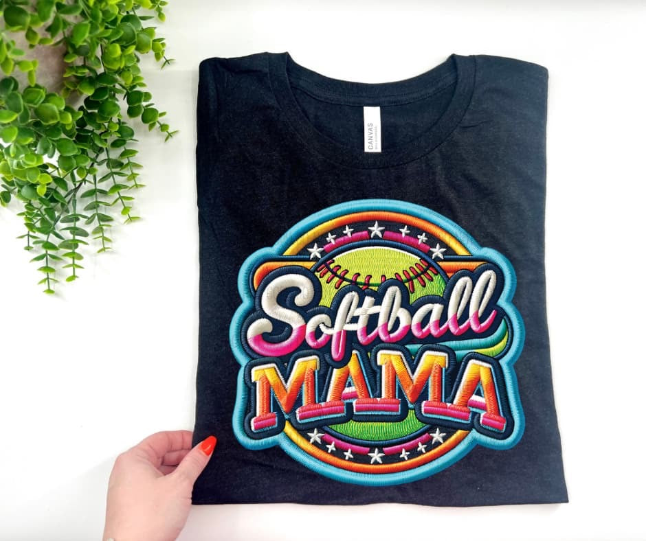 Softball Mama Faux Patch - Custom