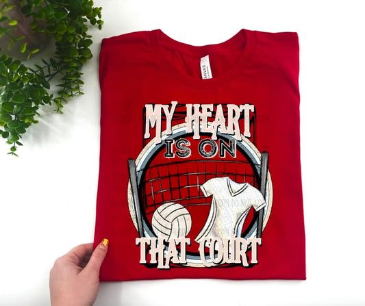 My Heart Is On That Court Volleyball - Custom