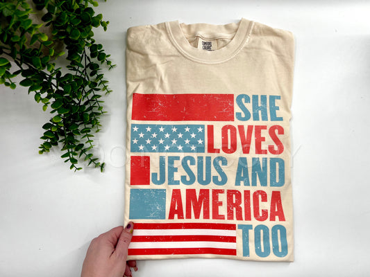 She Loves Jesus And America Too - Custom