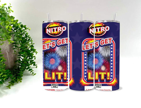 Let's Get Lit Firework - 20 oz Tumbler