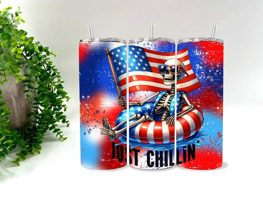 Just Chillin Americana - 20 oz Tumbler