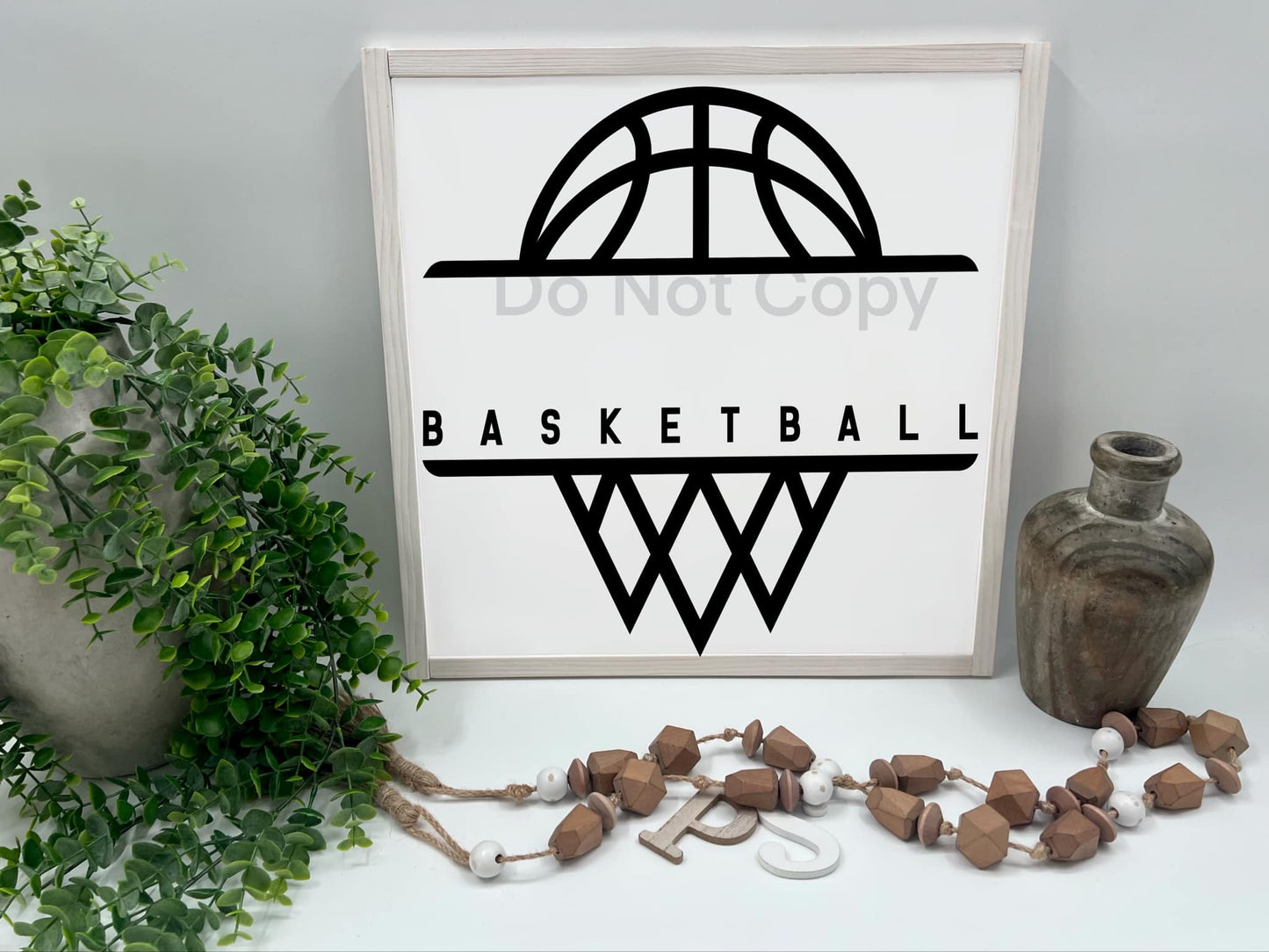 Basketball - Wood Sign