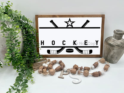 Hockey - 16x10” - Wood Sign